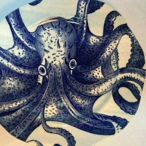 Anthropologie From the Deep Octopus 8” Salad Plate